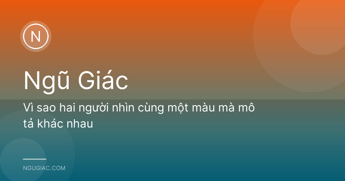 Vì sao hai người nhìn cùng một màu mà mô tả khác nhau